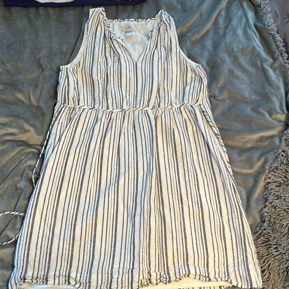 Blue and White Loft Dress - M